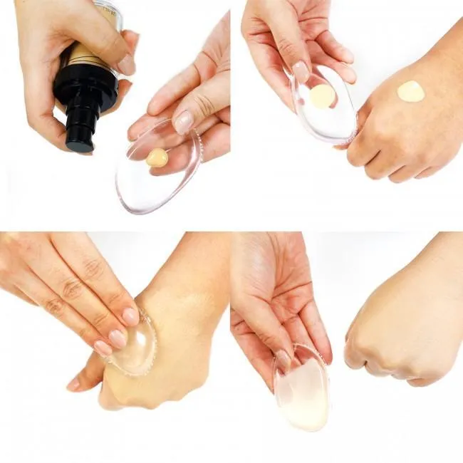2 Piece Clear Silicone Makeup Sponge