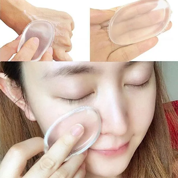 2 Piece Clear Silicone Makeup Sponge