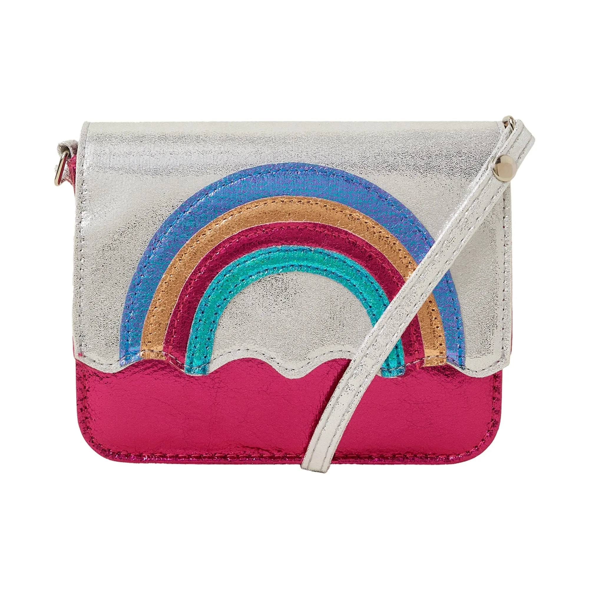 Accessorize London Girls Rainbow Metallic Cross-Body Bag