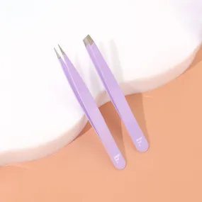 Bella Beauty Pro - Capri Purple Tweezer SET (Pointed   Slanted)