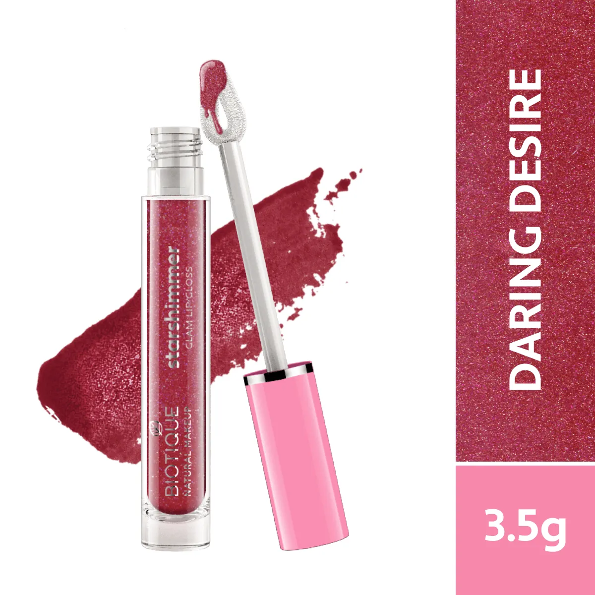 Biotique Natural Makeup Starshimmer Glam Lipgloss, Heart Stopper