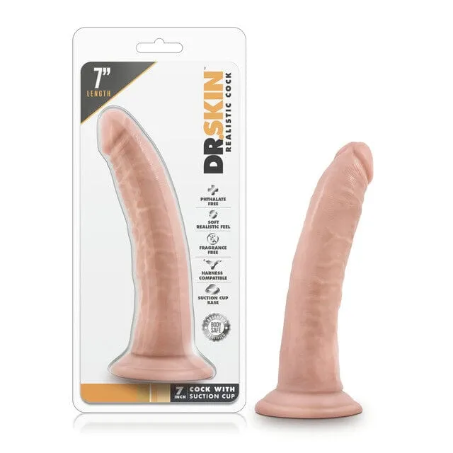 Blush Dr. Skin Vanilla 7 Inch Cock With Suction Cup