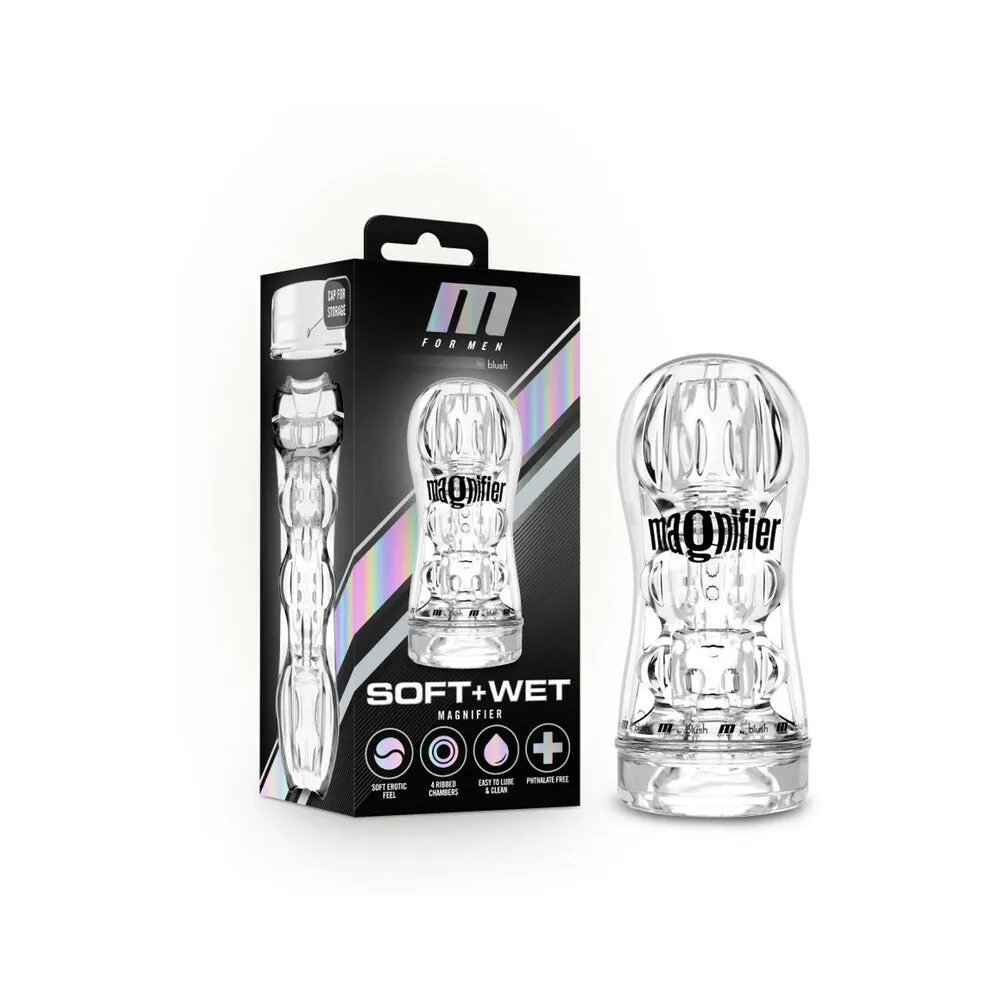 Blush M for Men Soft and Wet Magnifier Stroker - Clear