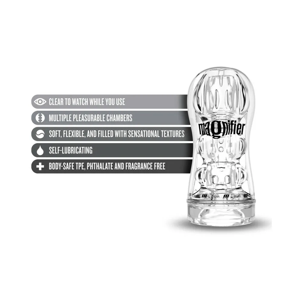 Blush M for Men Soft and Wet Magnifier Stroker - Clear