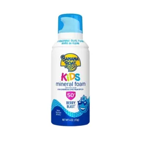 Copy of Banana Boat Kids Vanishing Color, Berry Blast Mineral Sunscreen Foam SPF 50, 4oz.
