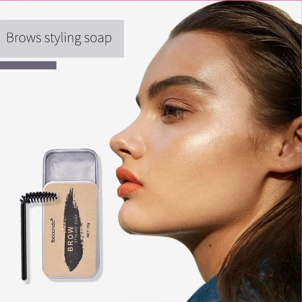 Eyebrow Soap, 3D Brows Styling Soap, Transparent Long Lasting Natural Eyebrow Wax Eyebrow Gel