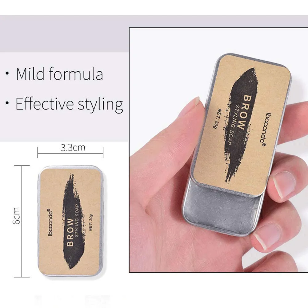 Eyebrow Soap, 3D Brows Styling Soap, Transparent Long Lasting Natural Eyebrow Wax Eyebrow Gel