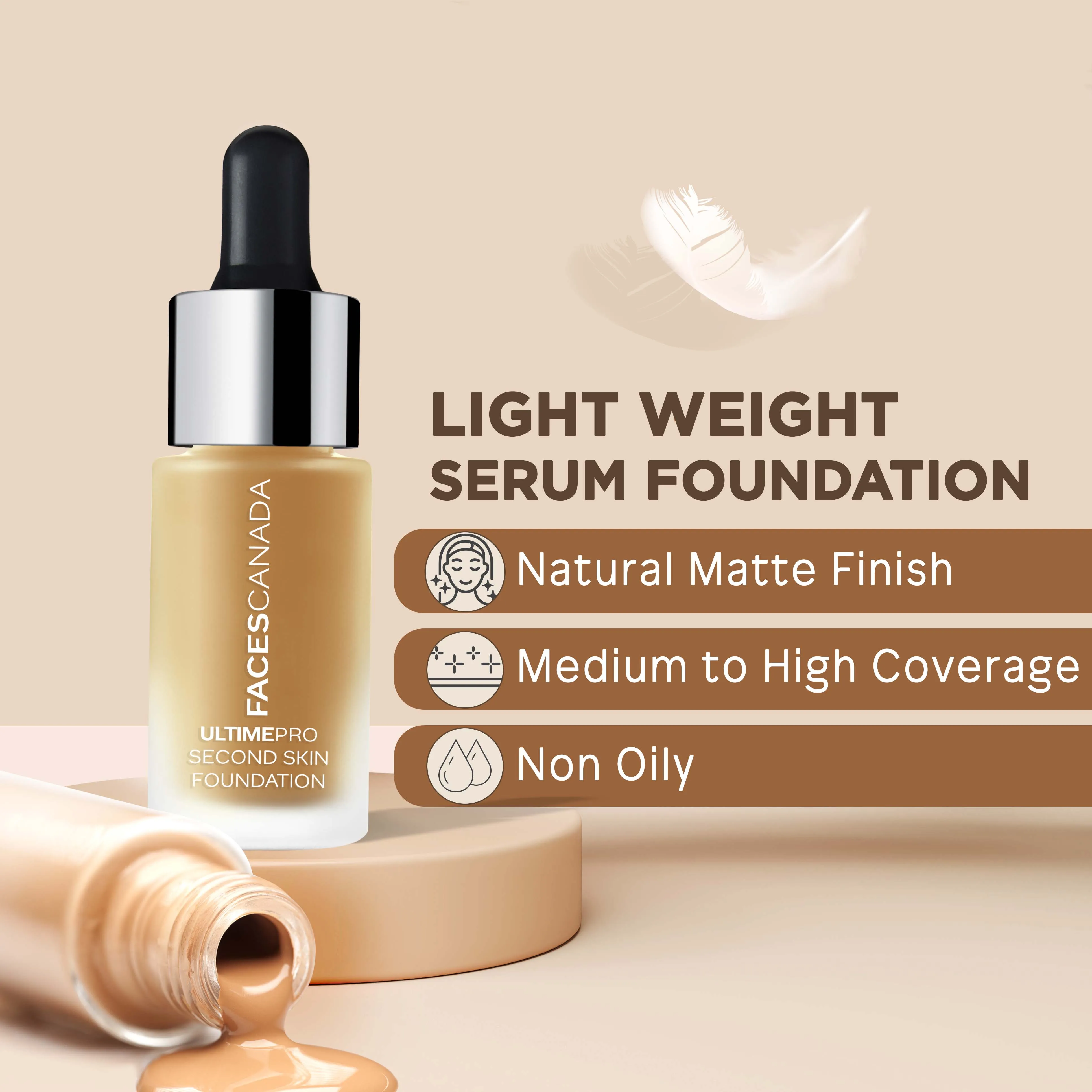 Faces Canada UltimePro Second Skin Foundation Golden Beige 032 (15 ml)