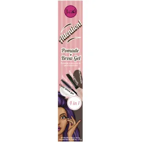 J.Cat Beauty Attention! 4 In 1 - Pomade   Brow Gel Dark Brown - Wholesale 6 Units (PBG102)