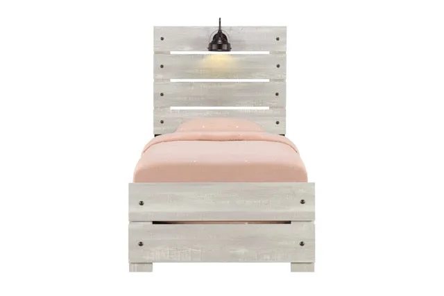 Linwood Light Grey 4PC Twin Panel Bed