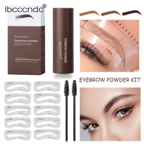 New Eyebrow Stamp Shaping Makeup Waterproof Brow Powder for Eyebrow, 6 Colors
