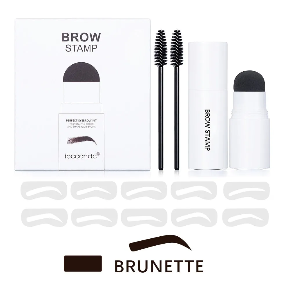 New Eyebrow Stamp Shaping Makeup Waterproof Brow Powder for Eyebrow, 6 Colors