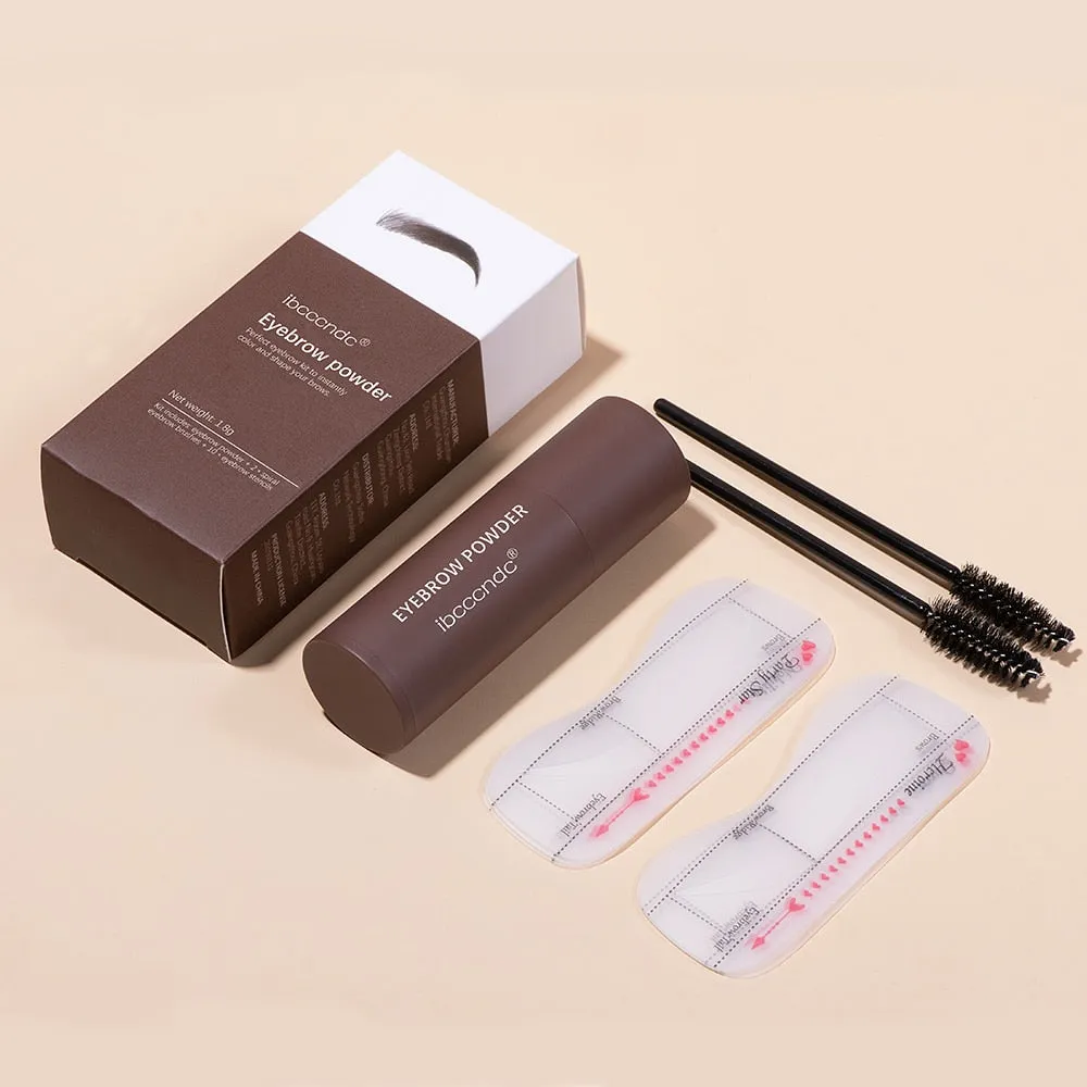 New Eyebrow Stamp Shaping Makeup Waterproof Brow Powder for Eyebrow, 6 Colors