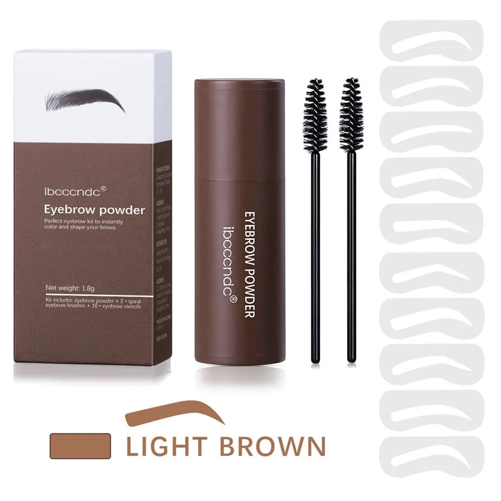 New Eyebrow Stamp Shaping Makeup Waterproof Brow Powder for Eyebrow, 6 Colors