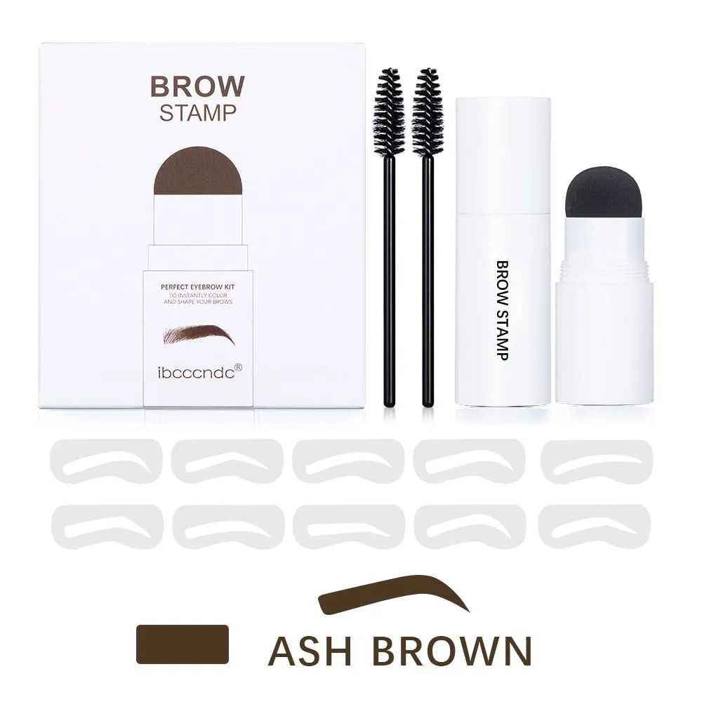 New Eyebrow Stamp Shaping Makeup Waterproof Brow Powder for Eyebrow, 6 Colors