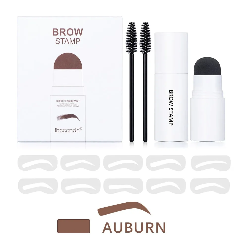 New Eyebrow Stamp Shaping Makeup Waterproof Brow Powder for Eyebrow, 6 Colors