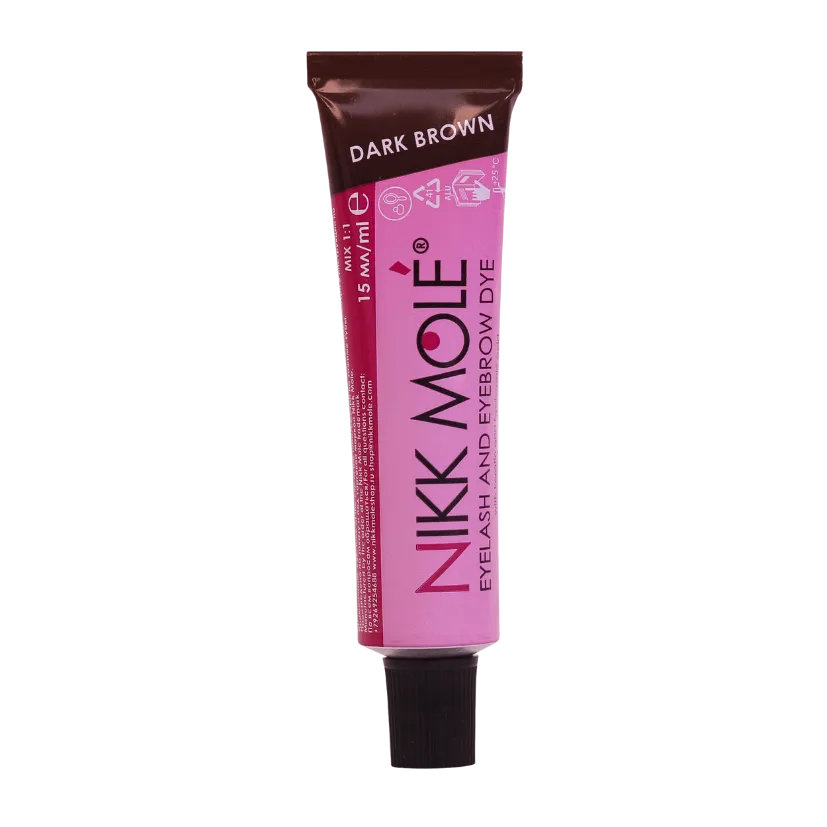 NIKK MOLÉ - Permanent dye for eyelashes and brows - Dark Brown
