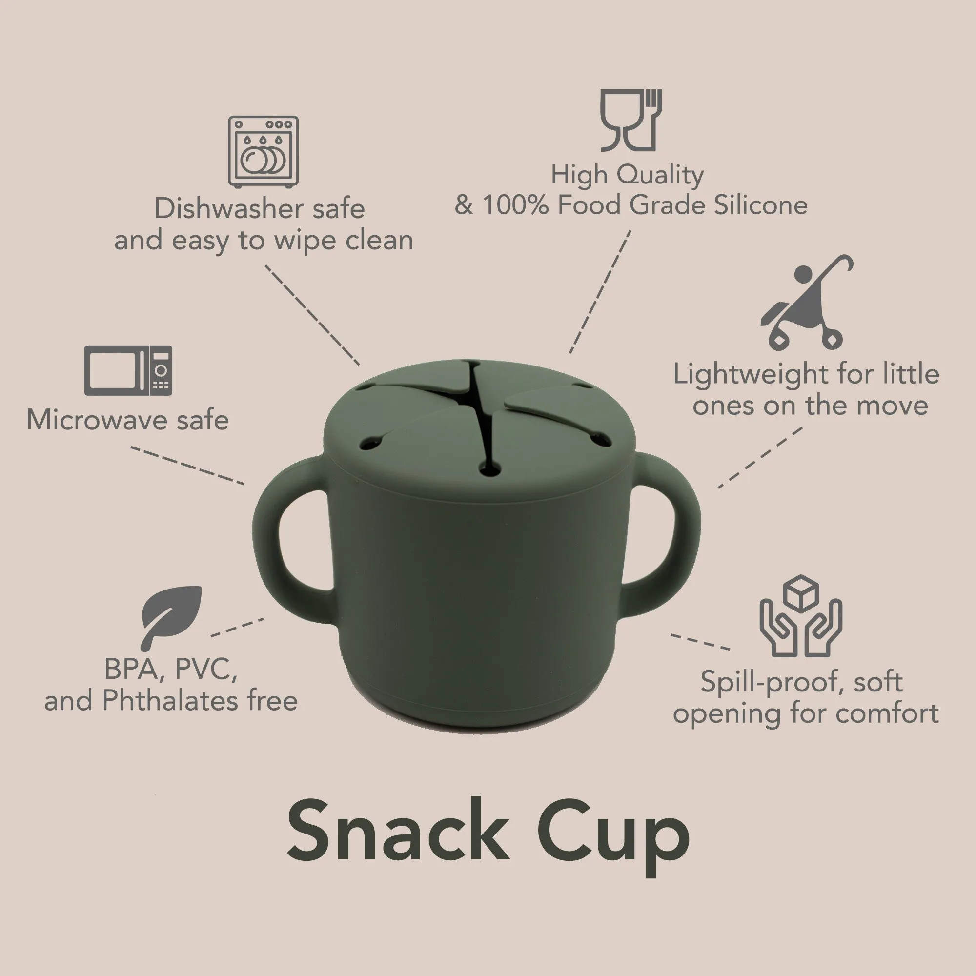 noüka Snack Cup - Soft Blush