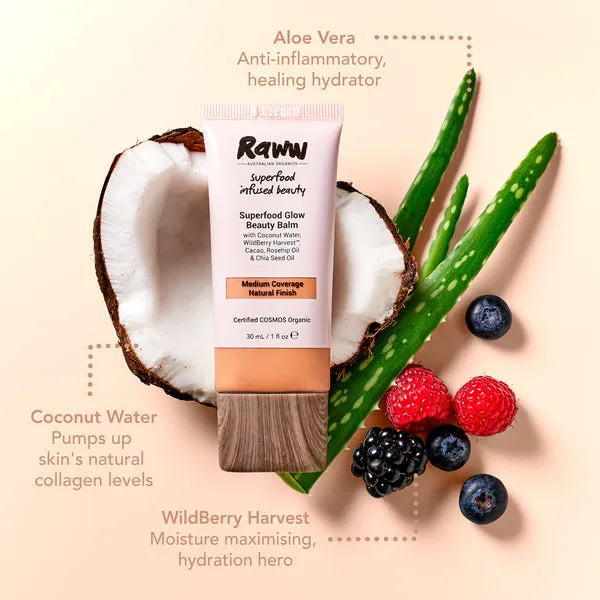 RAWW Superfood Glow Beauty Balm Cream Cashew 30ml