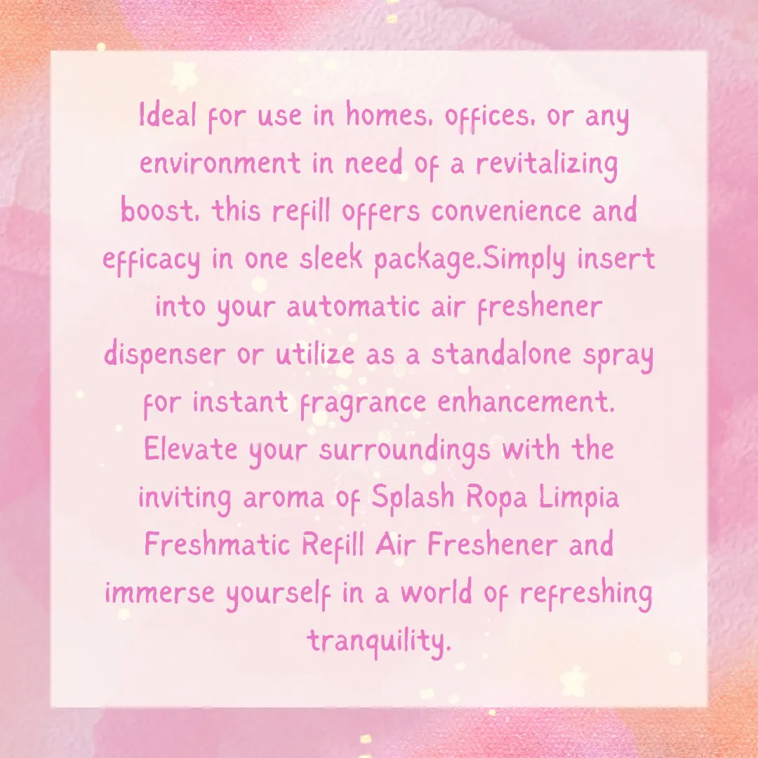Splash ROPA LIMPIA Freshmatic Refill Spray 250ml