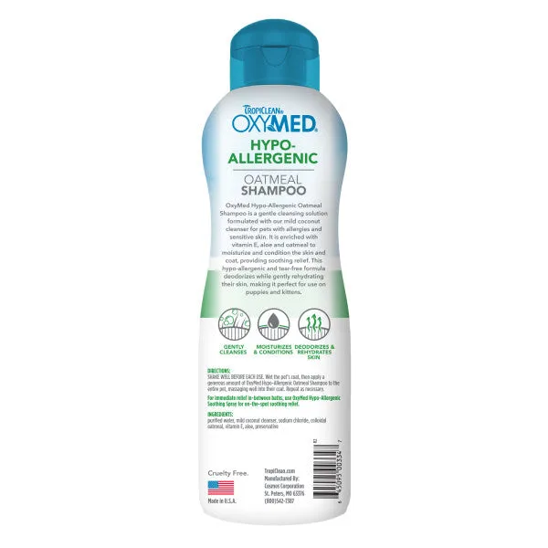 TropiClean OxyMed Hypoallergenic Shampoo for Pets