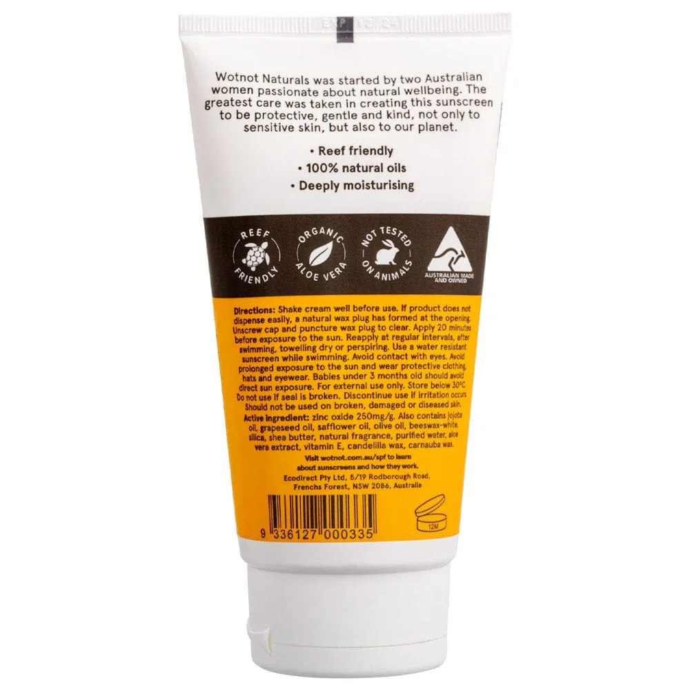 Wotnot Natural Sunscreen SPF30 - 150g Palm Oil Free